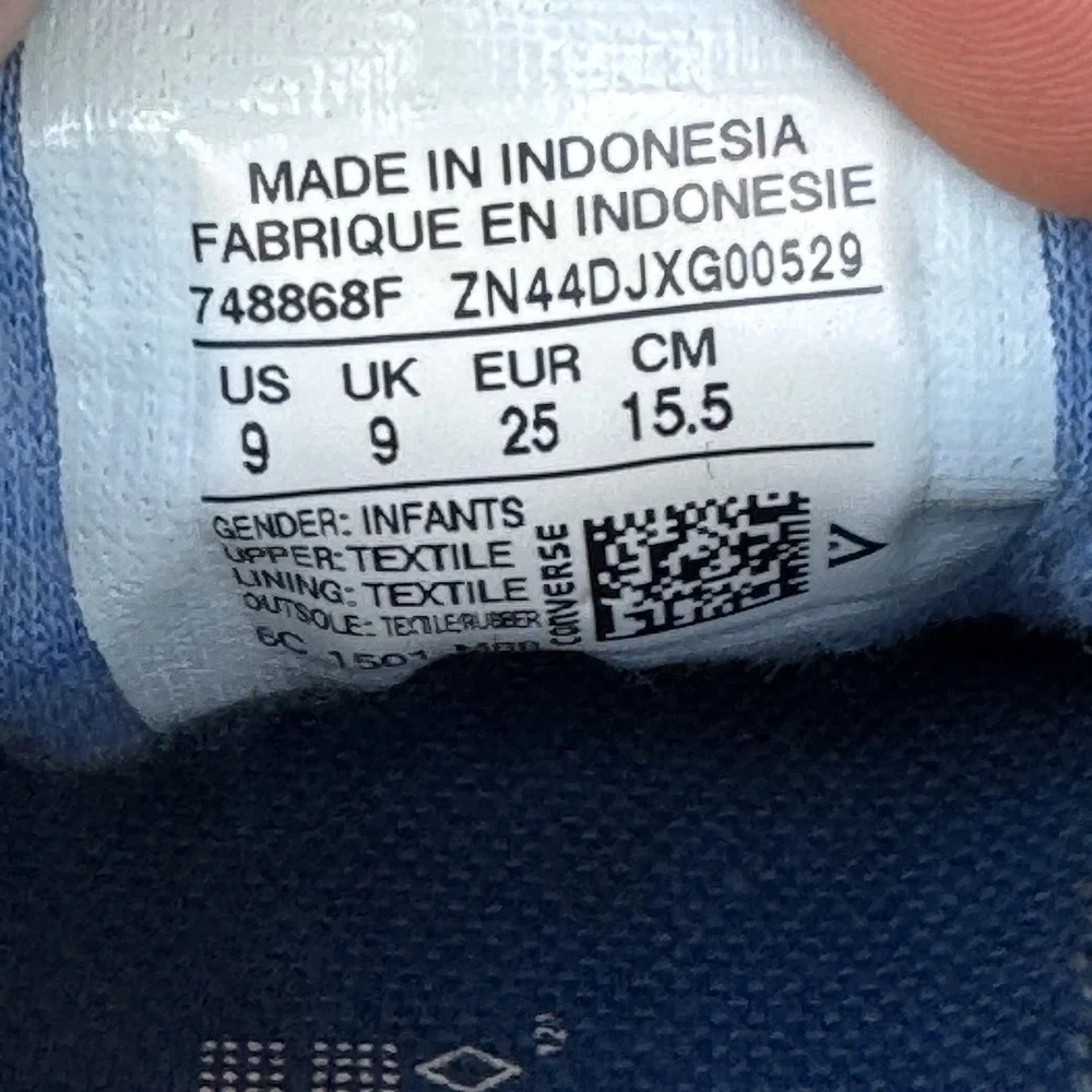 Size 9c - Converse Chuck‎ Taylor Low Ox Summer Vision Blue Gray